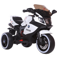 孩智乐 儿童电动车摩托车可坐人三轮车男女宝宝3-4-5-6岁小孩电动车 大电瓶双驱动-白色