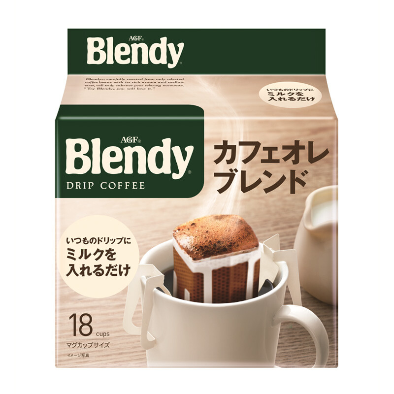 AGF Blendy挂耳咖啡 混合口味咖啡 7g*18袋 适合做咖啡欧蕾的特别版