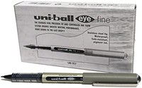 uni 三菱鉛筆 透視耐水性直液式走珠筆UB-157(筆芯黑色)12支/盒 黑