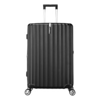 Samsonite 新秀麗 行李箱時尚豎條紋拉桿箱旅行箱黑色25英寸托運箱GU9*09002