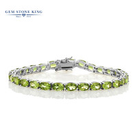 Carlo Bianca GSK12克拉綠橄欖石手鏈925純銀ins小眾設計生日禮物情人節送女友