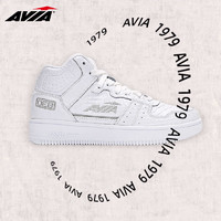 Avia 爱威亚 板鞋新款女子空军一号秋季高帮运动鞋830蛇皮纹