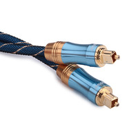 Cinyobo 星遥博 发烧级 数字光纤音频 方口SPDIF/TOSLINK接口连接器 电视音响功放光纤 蓝色3米