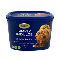 金若丝(Golden North)  朗姆酒葡萄干冰淇淋大桶分享装雪糕 2L鲜奶冰激凌 核酸已检测