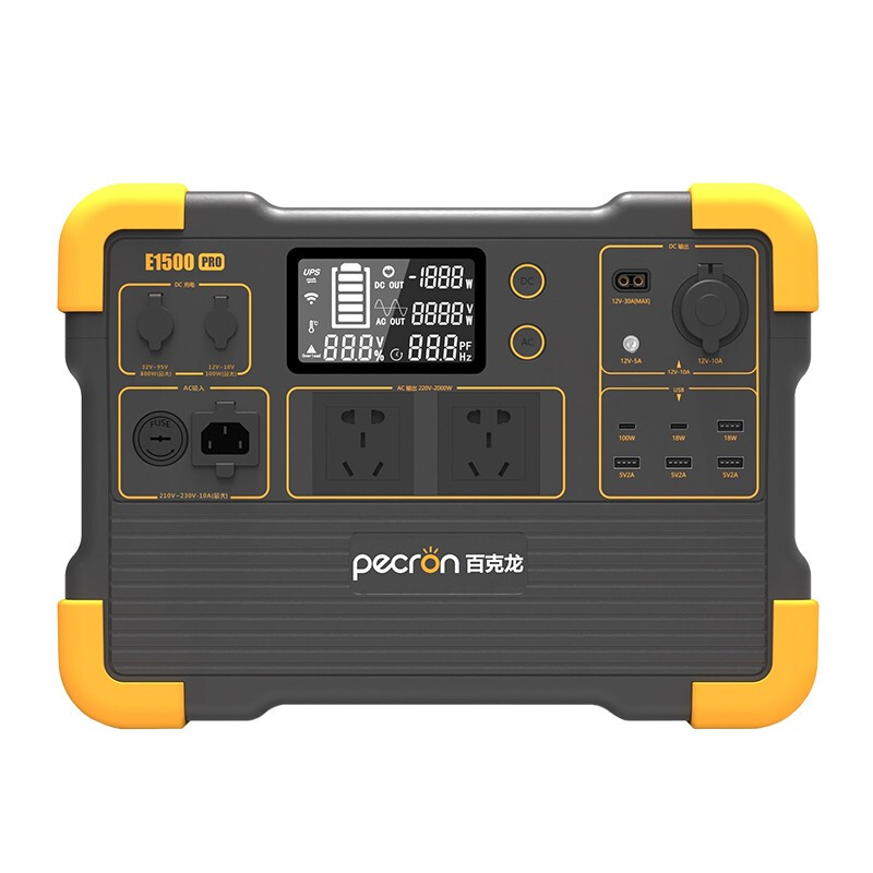 百克龙 PECRON 户外移动电源220V大容量2000W E1500升级版【2000W/1450Wh】