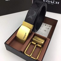 COACH 蔻驰 《七夕礼物提前购》蔻驰(COACH)皮具套装欧美品牌礼盒皮带男士腰带