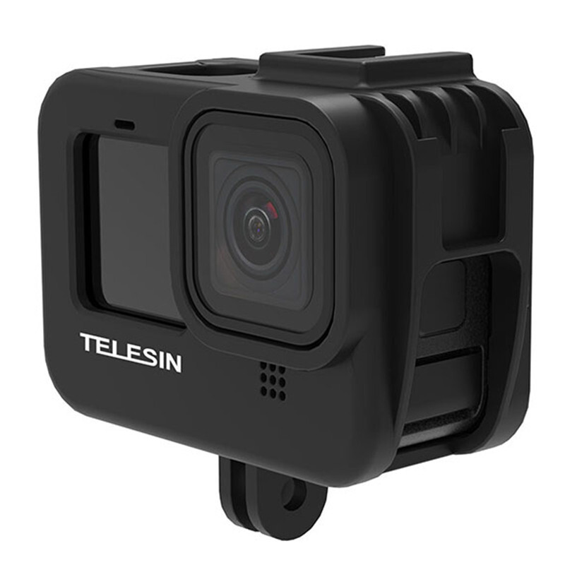 TELESIN GoPro10 9配件兔笼Hero9边框拓展热靴冷靴连接麦克风补光灯适配GoPro hero9边框狗笼