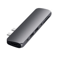 Satechi拓展坞TypeC转接器USB适用苹果笔记本Macbook Pro/Air扩展 太空灰