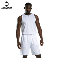 RIGORER 準者 籃球服套裝男寬松大碼訓練運動隊服比賽球衣背心短褲運動服