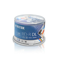 RITEK 铼德 台产蓝光 BD-R 25G 50G 刻录盘 可打印光盘 桶装  空白光盘 6速 50G 蓝光可打印 50片装