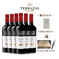 台阶 葡萄酒 阿根廷进口 安第斯山脉 马尔贝克典藏 干红葡萄酒 750ml 木箱6支装