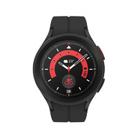 SAMSUNG 三星 Galaxy Watch5 Pro 智能手表 45mm 黑色鈦合金表殼 鉑萃黑運動表帶（GPS、血氧）