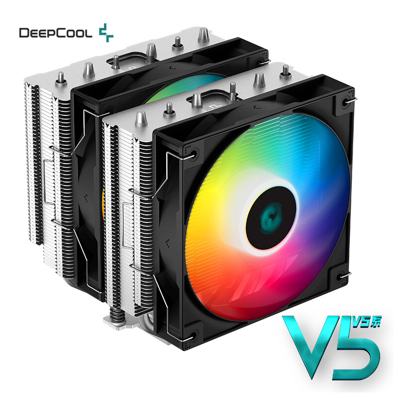 九州风神 （DEEPCOOL）大霜塔V5ARGB CPU散热器(双塔/6热管/支持1700/双幻彩风扇/附带硅脂/AG620ARGB)