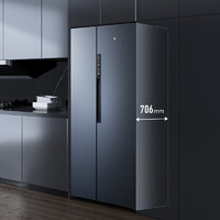 VIOMI 云米 603L对开门大容量家用冰箱双开门一级能效风冷无霜云晶灰面板颜值出众草本除菌 BCD-603WMSAD03