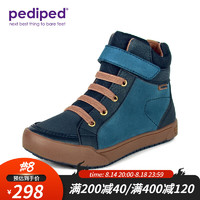 pediped 派迪派 （pediped）男童中帮板鞋儿童休闲鞋帆布鞋秋冬季 深蓝色/RS5011 25码/内长16.4cm