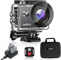 Jadfezy 运动相机 4K 60FPS 带 EIS 防抖、WiFi 和遥控器,2400 万像素运动摄像头