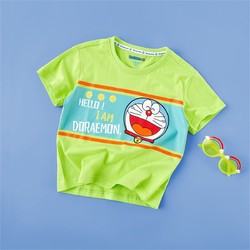 doraemon哆啦a梦男童短袖t恤夏装2022新款儿童纯棉中大童童装卡通舒适