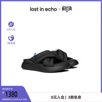 lost in echo 夏季时尚户外交叉带厚底凉拖鞋女