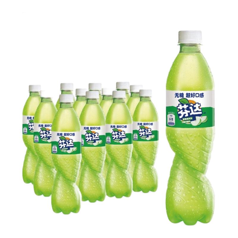 Fanta 芬达 无糖零卡汽水 青苹果味 500ml*12瓶