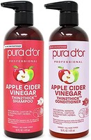 pura d'or 苹果醋 Thingar Thin2浓密洗发水和护发素（2 x 16盎司）