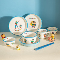 摩登主妇陶瓷饭碗盘子碗筷套装家用儿童餐具套装 动感超人 6.1英寸汤碗 规格明细见图二