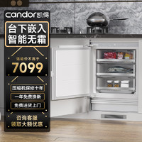 candor 凯得 嵌入式冰箱 智能变频全风冷无霜超薄隐藏式内嵌式橱柜冰箱新国标一级能耗 DS-106WA1EQ单冷冻