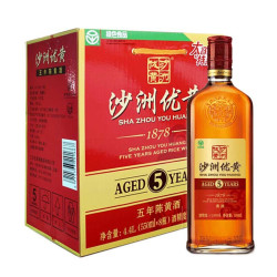 沙洲优黄苏派黄酒1878五年陈粮食酿制黄酒半干型550ml8瓶整箱装
