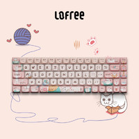 LOFREE 洛斐 键帽适配小翘68键无线机械键盘PBT多主题个性DIY 68键帽-可爱猫咪