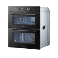 Midea 美的 85L大容量 12.5英寸幻彩大屏 免费厨房改造 嵌入式蒸烤箱二合一双腔家用烘焙蒸箱烤箱SD85