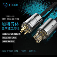 菲伯尔（FIBBR） 冰晶镀银系列 高级净化电源线发烧级 美标 HiFi音响功放连接线 电源线-2米