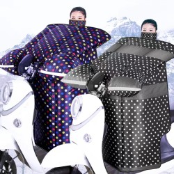 德奇力电动摩托车挡风被冬季加绒加厚电瓶电车防水防寒秋冬季挡风罩
