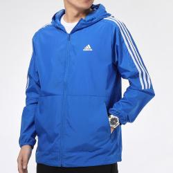 adidas阿迪达斯男装风衣外套2022春季新款运动服蓝色夹克ft2834