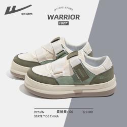 warrior回力玛丽珍女鞋2022夏季新款丑萌大头面包鞋厚底板鞋魔术贴