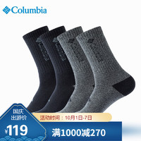 哥倫比亞 襪子22春夏款戶外情侶通用透氣舒適休閑襪（4雙裝） RCS740 AS3（新） L