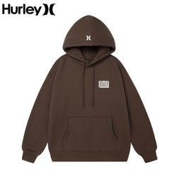 hurley国际潮牌加绒卫衣情侣款2022新款秋冬季连帽男女外套上衣服