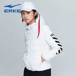erke鸿星尔克羽绒服女运动服保暖舒适外套女运动外套