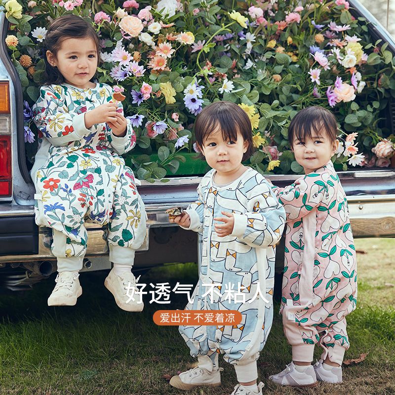 Wellber 威尔贝鲁 ellber 威尔贝鲁 婴儿睡袋 夏日海滩  S码