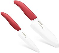 KYOCERA 京瓷 Revolution 系列 陶瓷刀2 件套：5.5 英寸(约 14 厘米)三德刀和 4.5 英寸(约 11.4 厘米)实用刀