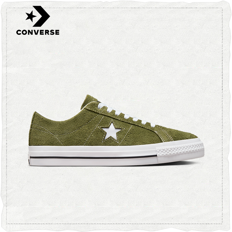 CONVERSE 匡威 官方 One Star Pro低帮翻毛皮复古休闲板鞋A03219C