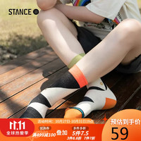 STANCE 斯坦斯 时尚潮流中筒运动拼接色休闲个性舒适女袜子潮袜 W545C22FLI-OFW 米白色 S