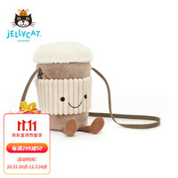 jELLYCAT 邦尼兔 趣味咖啡随行杯包包 柔软毛绒斜挎包可爱少女包包送礼生日礼物 H22 X W13 CM