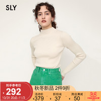 SLY 斯赖 2022秋季新款日系拼色修身内搭针织衫上衣女030FSZ70-0350