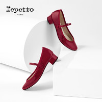 Repetto 丽派朵 ROSE牛漆皮皮底圆头低跟法式复古玛丽珍鞋秋季款