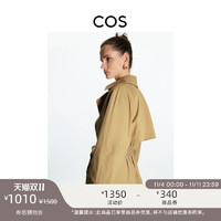COS 女装 标准版型短款结构感风衣米色2022秋季新品1091413002