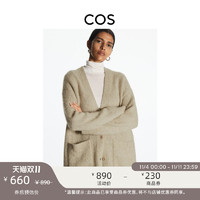 COS 女装 休闲版型V领贴袋开襟衫米灰色2022秋季新品0996240008