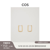 COS 女士 黄铜长方耳环金色新品0998199002