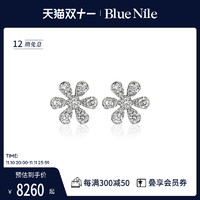 Blue Nile 绮梦花园系列 80611 女士18K白金钻石耳钉