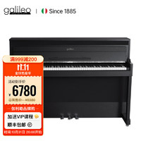 Galileo 伽利略 立式电钢琴88键重锤专业数码电子钢琴家庭教学入门立式钢琴V80黑色木纹