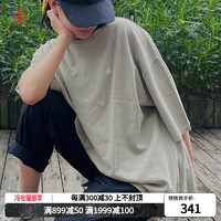 GRAMiCCi 小野人 GUJK-21S037 山系潮流刺绣舒适宽松短袖男友风T恤