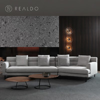 RUIDU 瑞都 REALDO意式轻奢转角布艺沙发组合简约现代大小户型客厅三人布沙发